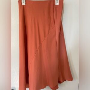 Silk coral/orange skirt a new day size medium never worn tags removed